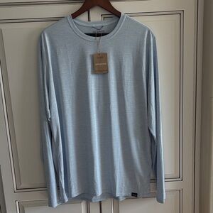 Patagonia Capilene Cool Daily Fleck Blue Long Sleeve Pullover Shirt Mens Large